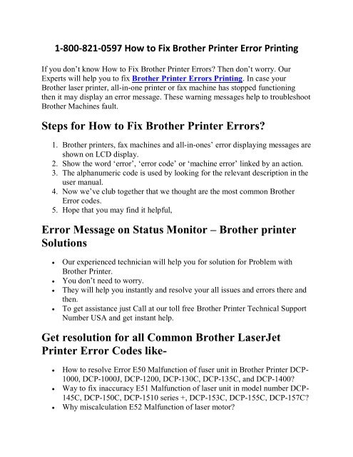 brother printer hl 1440 in error state