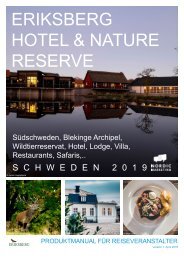 Produktmanual Eriksberg Hotel & Nature Reserve-Schweden 2019