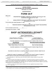 FORM 20-F BASF AKTIENGESELLSCHAFT