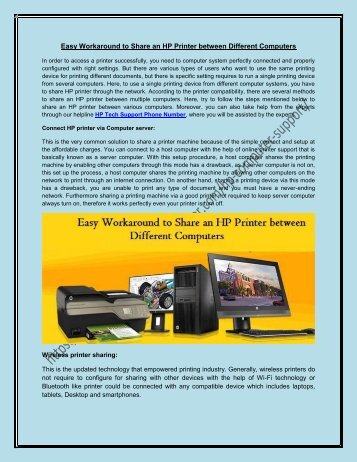 Easy Workaround to Share an HP Printer between Different Computers