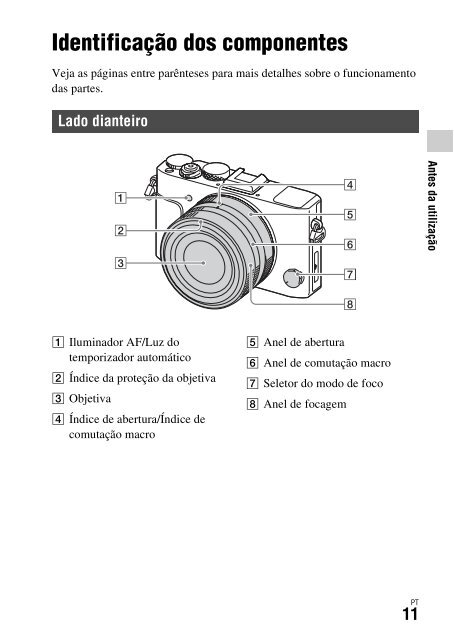 Sony DSC-RX1RM2 - DSC-RX1RM2 Mode d'emploi Portugais