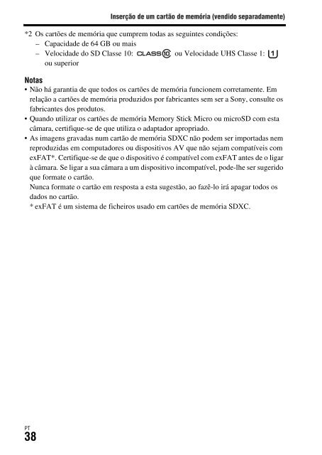 Sony DSC-RX1RM2 - DSC-RX1RM2 Mode d'emploi Portugais