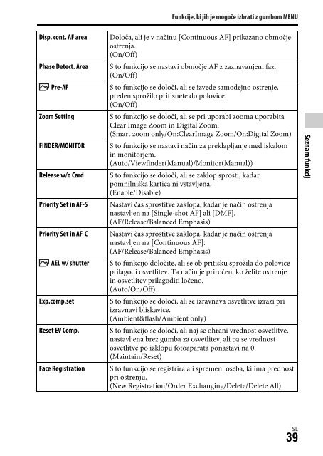 Sony DSC-RX1RM2 - DSC-RX1RM2 Mode d'emploi Slov&eacute;nien