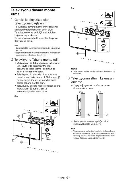 Sony KDL-55W955B - KDL-55W955B Informations d'installation du support de fixation murale Portugais