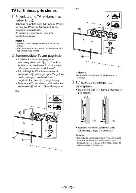 Sony KDL-55W955B - KDL-55W955B Informations d'installation du support de fixation murale Portugais