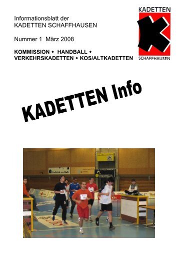 Info März - KOS - Altkadetten Schaffhausen