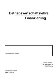 Betriebswirtschaftslehre Finanzierung - Tobit Software AG