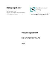 Managergehälter Vergütungsbericht - Verguetungsregister