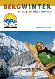 DAS TAuRERwIRTFERIENMAgAzIN - Wanderhotel Taurerwirt