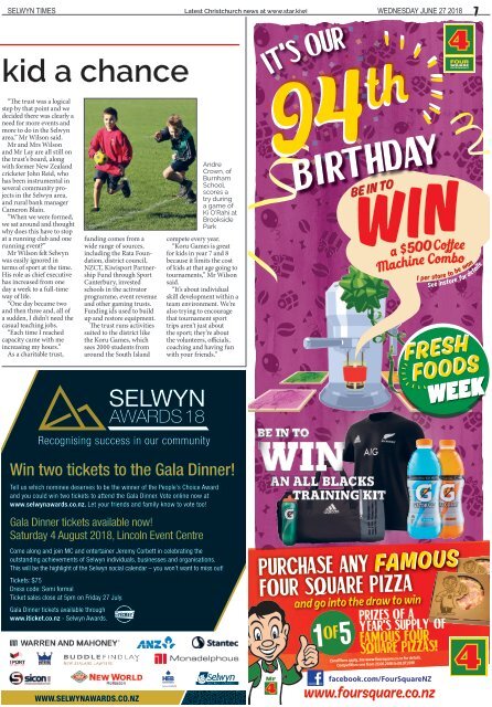 Selwyn Times: June 27, 2018