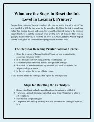 What are the Steps to Reset the Ink Level in Lexmark Printer?