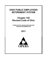 OHIO PUBLIC EMPLOYEES RETIREMENT SYSTEM ... - OPERS