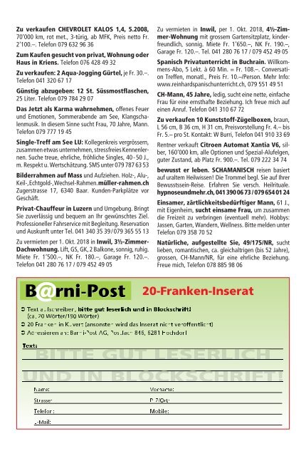 Barni-Post, KW 26, 27. Juni 2018