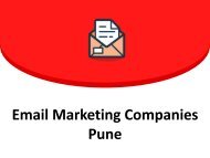 Top E-Mail Marekting Companies of 2018 in Pune