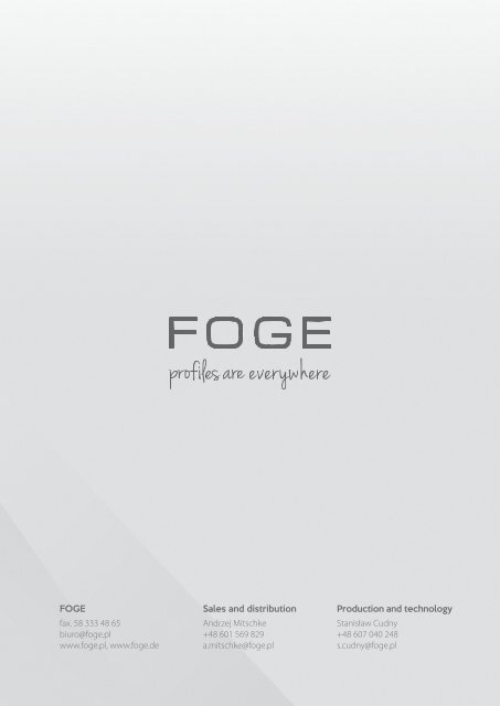 FOGE Catalogue