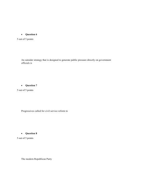 POL 110 U.S. Government Full Course 2018 Strayer