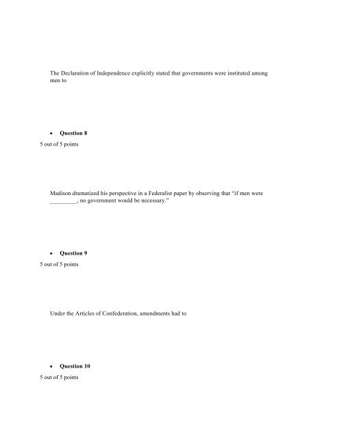 POL 110 U.S. Government Full Course 2018 Strayer