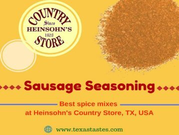 Buy Sausage Seasoning from Heinsohn's Country Store-Make tasty foods