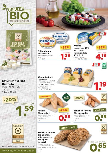 Unimarkt Flugblatt 04.07.-10.07.2018