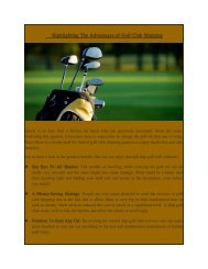 Highlighting The Advantages of Golf Club Shipping