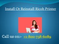 +1-800-738-6089 how to Install or reinstall Ricoh printer