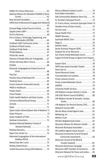 OutReach's The Directory 2018-2019