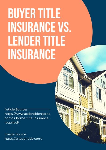 Buyer Title Insurance vs. Lender Title Insurance