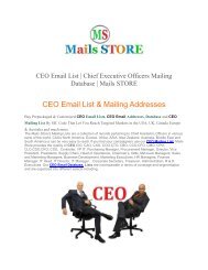 CEO Email List | Chief Executive Officers Mailing Database | Mails STORE