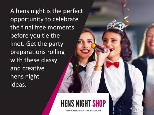Classy and Creative Hens Party Ideas