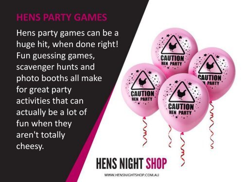 Classy and Creative Hens Party Ideas