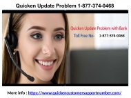 Quicken Update Problem 1-877-374-0468