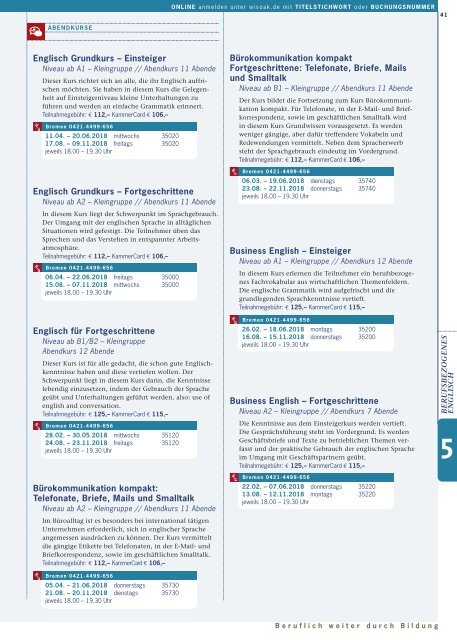 wisoak BB Programm 2018