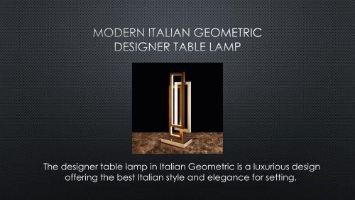 Stylish Affordable Designer Table Lamp