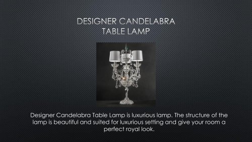 Stylish Affordable Designer Table Lamp