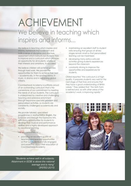 COOMBESHEAD ACADEMY PROSPECTUS