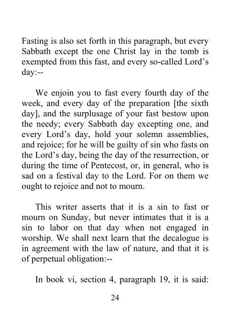 The Complete Testimony of the Fathers of the First Three Centuries Concerning the Sabbath and First Day - J. N. Andrews