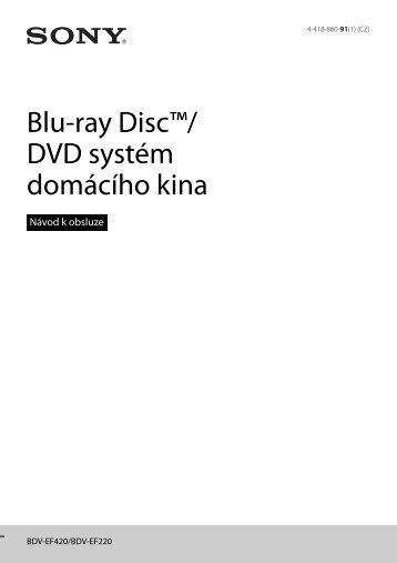Sony BDV-EF220 - BDV-EF220 Mode d'emploi TchÃ¨que