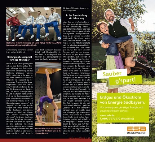Tassilo, Ausgabe Juli/August 2018 - Das Magazin rund um Weilheim und die Seen
