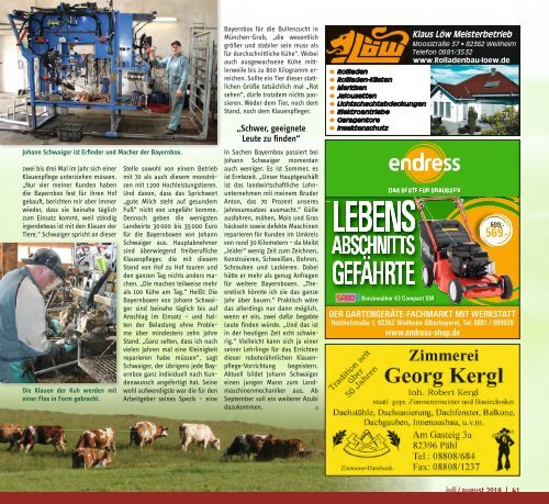 Tassilo, Ausgabe Juli/August 2018 - Das Magazin rund um Weilheim und die Seen