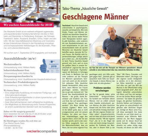 Tassilo, Ausgabe Juli/August 2018 - Das Magazin rund um Weilheim und die Seen