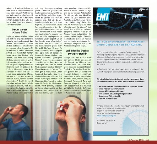 Tassilo, Ausgabe Juli/August 2018 - Das Magazin rund um Weilheim und die Seen