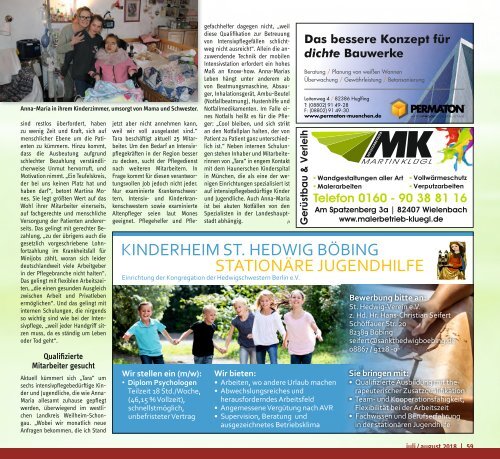 Tassilo, Ausgabe Juli/August 2018 - Das Magazin rund um Weilheim und die Seen