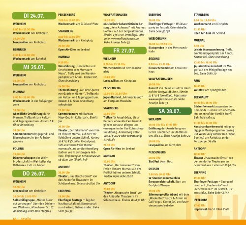 Tassilo, Ausgabe Juli/August 2018 - Das Magazin rund um Weilheim und die Seen