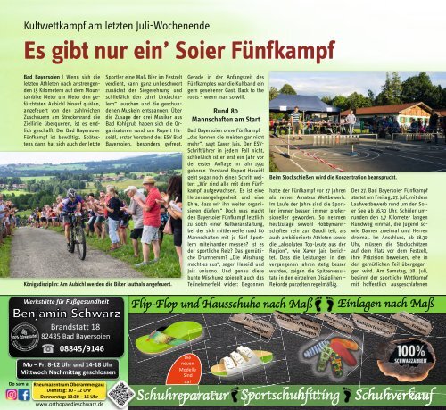 Altlandkreis Ausgabe Juli/August 2018 - Das Magazin für den westlichen Pfaffenwinkel