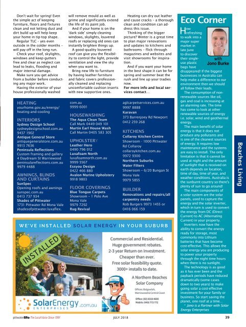 Pittwater Life July 2018 Issue