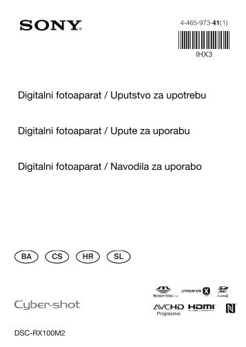 Sony DSC-RX100M2 - DSC-RX100M2 Mode d'emploi SlovÃ©nien
