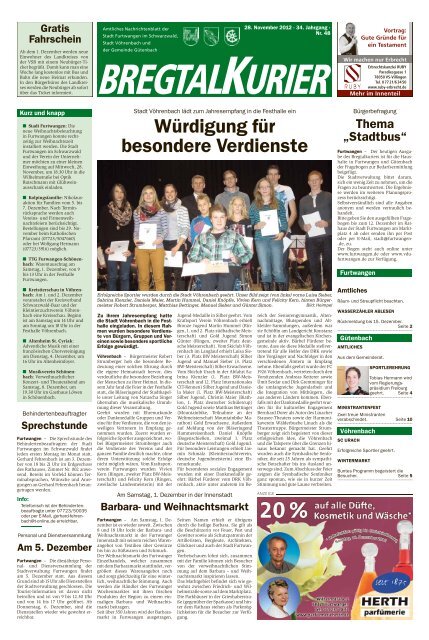 Ausgabe 28. November 2012 - in Furtwangen