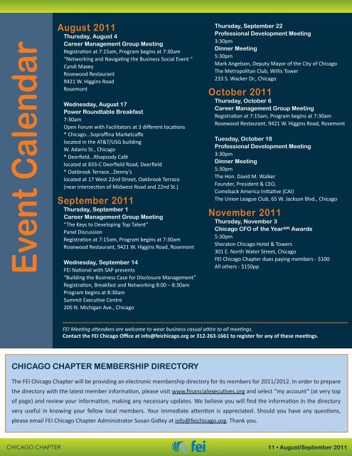 FEI Newsletter August September 2011.indd - Financial Executives ...