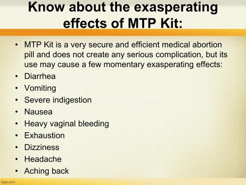 FEEL SAFE AND CONFIDENT WHILE OBLITERATING YOUR PREGNANCY WITH MTP KIT