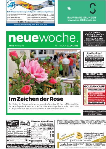 27.06.2018 Neue Woche
